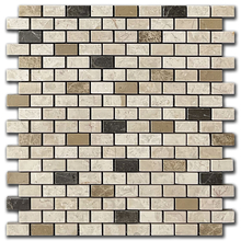 Мрамор мозайка Беж микс 1,5х3 см полиран