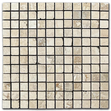 Травертин мозайка Айвори 2,5х2,5 см антикиран (економичен)