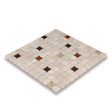 Мрамор мозайка Беж Гласмикс 2,5х2,5 см полиран