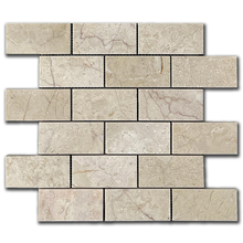 Мрамор мозайка Беж 5х10 см полиран