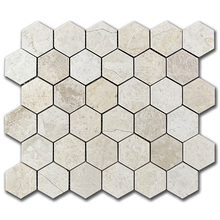 Мрамор мозайка Ванилла Голд Хексагон 5х5 см полиран