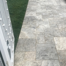 Травертин за под - Силвър френски модул травертин