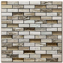 Мрамор мозайка Палисандро Гласмикс 1,5х5 см полиран