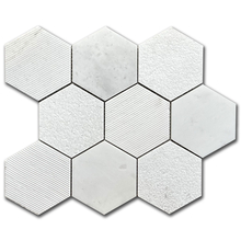 Мрамор мозайка Карера Хексагон 10х10 см мултифиниш