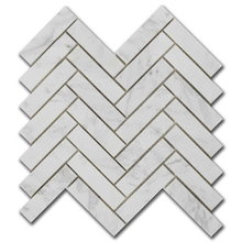 Мрамор мозайка Волакас Херингбон 2,5х10 см полиран