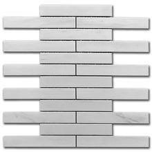 Мрамор мозайка Доломит Брик 2,5х15 см полиран