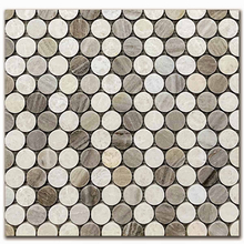 Мрамор мозайка Корбел Пени Раунд 31,5х31,8 cm полиран