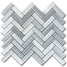 Мрамор мозайка Зебра Херингбон 2,3х7,5 см антикиран