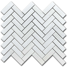 Мрамор мозайка Доломит Херингбон 2,3х7,5 см полиран