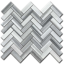 Мрамор мозайка Зебра Херингбон 2,3х7,5 см полиран