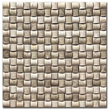 Мрамор мозайка Беж и Емперадор микс Стилус 28,5х28,5 см шлайфан