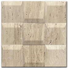 Травертин мозайка Айвори Футура 30х30 см шлайфан