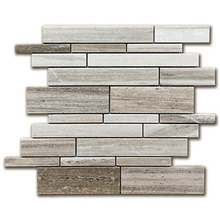 Мрамор мозайка Палисандро Рандъм Стрип 30,5х30,5 см полиран