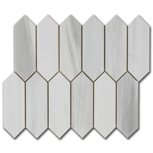 Мрамор мозайка Панда Пикът 5х15 см полиран