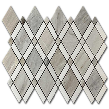 Мрамор мозайка Палисандро и Доломит микс Даймънд 5х5 см шлайфан