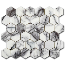 Мрамор мозайка Лейлак Хексагон 5х5 см полиран