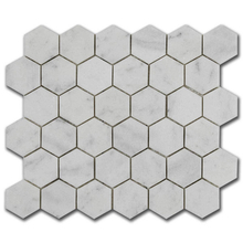 Мрамор мозайка Бианко Хексагон 5х5 см полиран