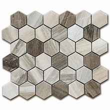 Мрамор мозайка Палисандро Хексагон 5х5 см полиран