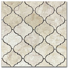 Мрамор мозайка Беж Арабеск 7,5х7,5 см полиран