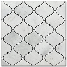 Мрамор мозайка Карера Арабеск 7,5х7,5 см полиран