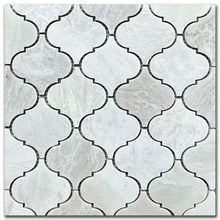 Мрамор мозайка Айсберг Арабеск 7,5х7,5 см полиран