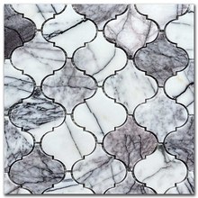 Мрамор мозайка Лейлак Арабеск 7,5х7,5 см полиран