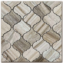 Мрамор мозайка Палисандро Арабеск 7,5х7,5 см полиран