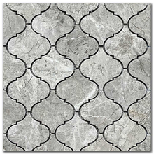 Мрамор мозайка Тундра Грей Арабеск 7,5х7,5 см полиран