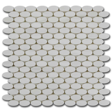 Мрамор мозайка Доломит Елипс 30х30 см полиран