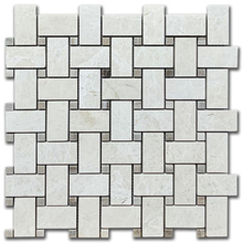 Мрамор мозайка Корбел Ида 30,5х30,5 см полиран (Ванилла и Палисандро микс)