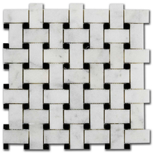 Мрамор мозайка Бианко Ида 30,5х30,5 см полиран