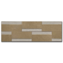 Мрамор мозайка Дарк Беж Лайндроу 14х42 см полиран