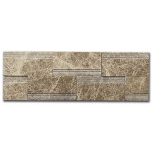 Мрамор мозайка Емперадор Лайндроу 14х42 см шлайфан