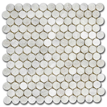 Мрамор мозайка Айсберг Пени Раунд 31,5х31,8 см полиран