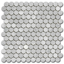 Мрамор мозайка Лаис Пени Раунд 31,5х31,8 см полиран