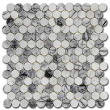 Мрамор мозайка Лейлак Пени Раунд 31,5х31,8 см полиран