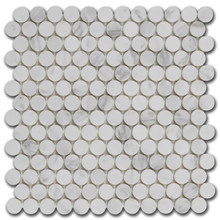 Мрамор мозайка Волакас Пени Раунд 31,5х31,8 см полиран