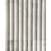 Мрамор Карера Раунд Лайн 10х30 см изчеткан