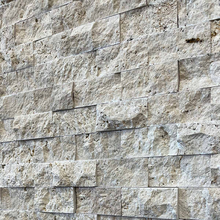 Травертин мозайка глиц Айвори 5х10 см