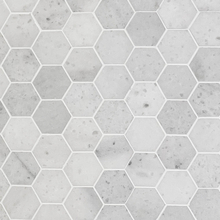 Мрамор мозайка Карера Хексагон 5х5 см шлайфан