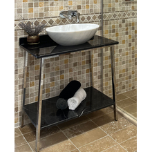 Мивка с плот от мрамор Торос CR2 силвър