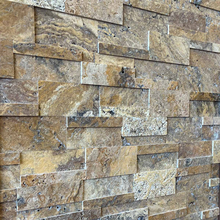 Травертин мозайка Скабас Еспас 15х45 см изчеткан