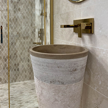 Мивка от травертин Ноче колона