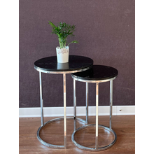 Маса от мрамор CS03 силвър / к-т