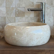 Мивка от травертин Айвори