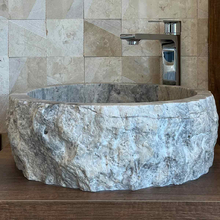 Мивка от травертин Силвър Сплитфейс