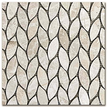 Мрамор мозайка Еге Беж Лист 29х31 см полиран