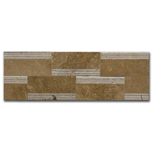 Травертин мозайка Ноче Лайндроу 14х42 см шлайфан