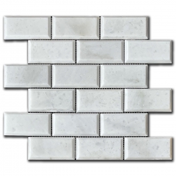 Marble Mosaic Carrera Ante 5x10 cm Honed