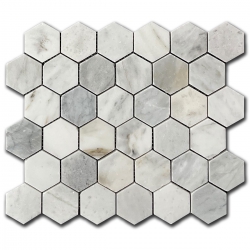 Marble Mosaic Serac Gold Hexagon 5x5 cm Honed Std Quality